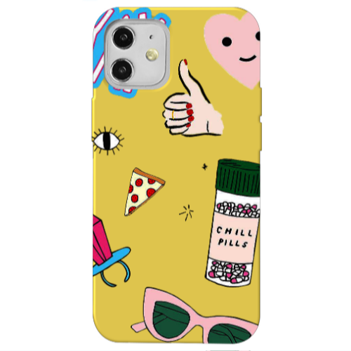 Apple iPhone 12 Chill Yellow Colored Silicone TPU Θήκη