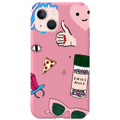 Apple iPhone 13 Chill Pink Colored Silicone TPU Θήκη