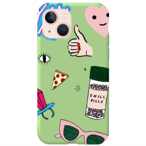Apple iPhone 13 Chill Light Green Colored Silicone TPU Θήκη