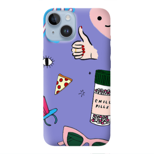 Apple iPhone 14  Chill Purple Colored Silicone TPU Θήκη
