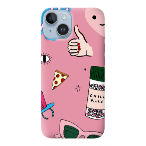 Apple iPhone 14  Chill Pink Colored Silicone TPU Θήκη