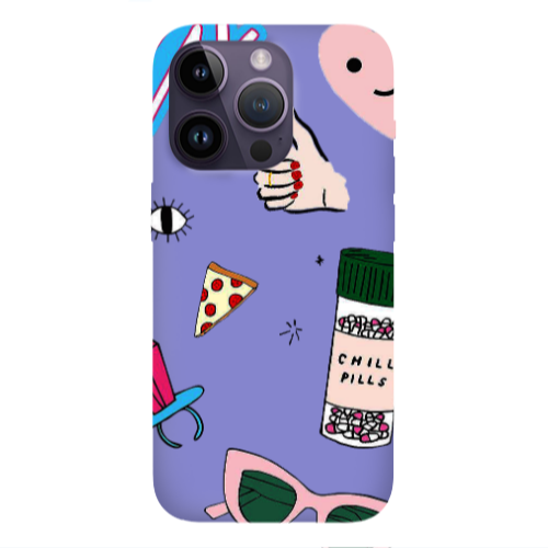 Apple iPhone 14 Pro  Chill Purple Colored Silicone TPU Θήκη