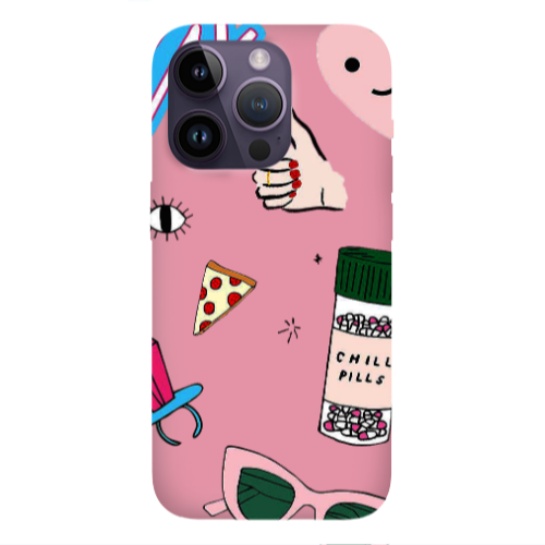 Apple iPhone 14 Pro Max Chill Pink Colored Silicone TPU Θήκη