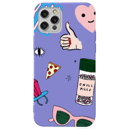 Apple iPhone 13 Pro Chill Purple Colored Silicone TPU Θήκη