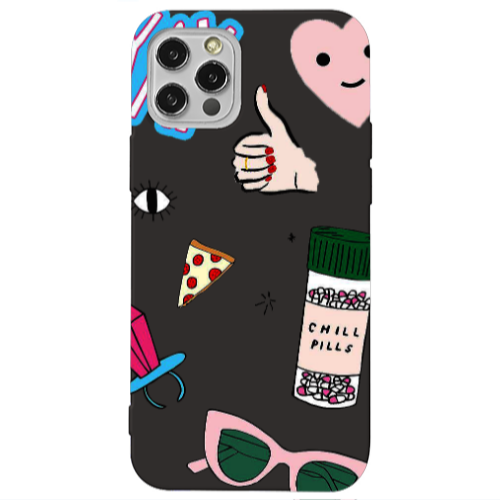 Apple iPhone 13 Pro Chill Black Colored Silicone TPU Θήκη