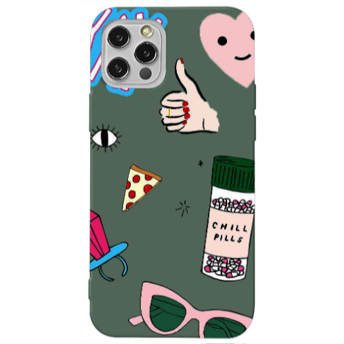 Apple iPhone 13 Pro Chill Dark Green Colored Silicone TPU Θήκη
