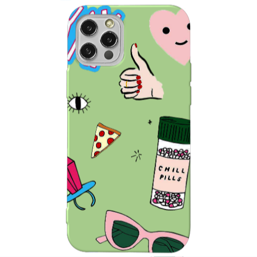 Apple iPhone 12 Pro Chill Light Green Colored Silicone TPU Θήκη