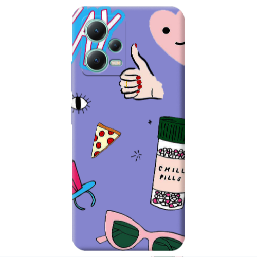 Xiaomi Redmi Note 12 Pro 5G Chill Purple Colored Silicone TPU Θήκη