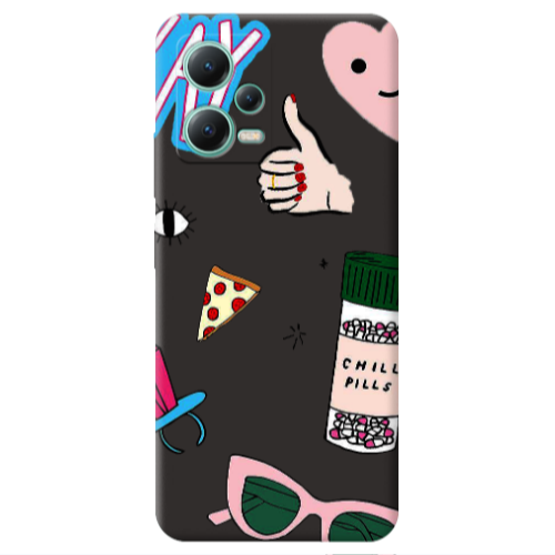 Xiaomi Redmi Note 12 Pro 5G Chill Black Colored Silicone TPU Θήκη