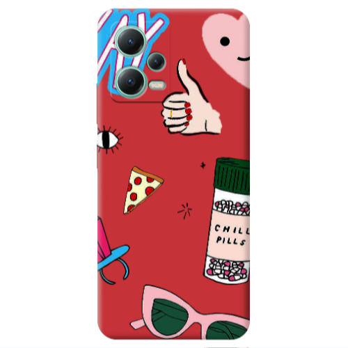 Xiaomi Redmi Note 12 Pro 5G Chill Red Colored Silicone TPU Θήκη