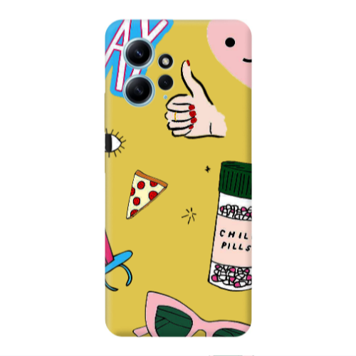 Xiaomi Redmi Note 12 4G Chill Yellow Colored Silicone TPU Θήκη