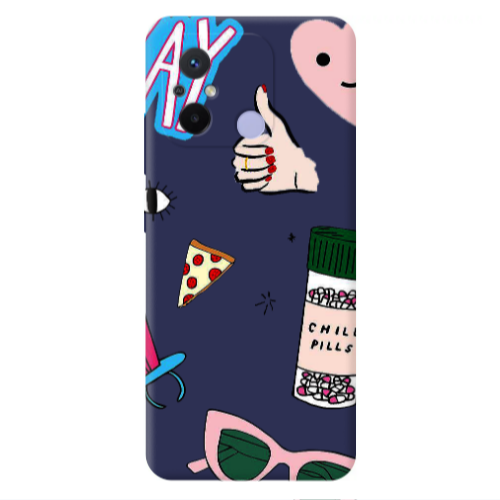 Xiaomi Redmi 12C Chill Dark blue Colored Silicone TPU Θήκη