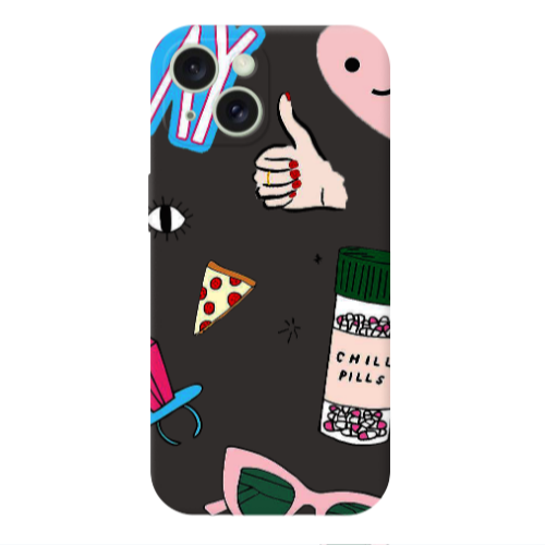 Apple iPhone 15 Chill Black Colored Silicone TPU Θήκη