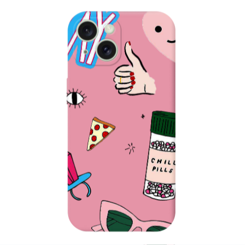 Apple iPhone 15 Plus Chill Pink Colored Silicone TPU Θήκη