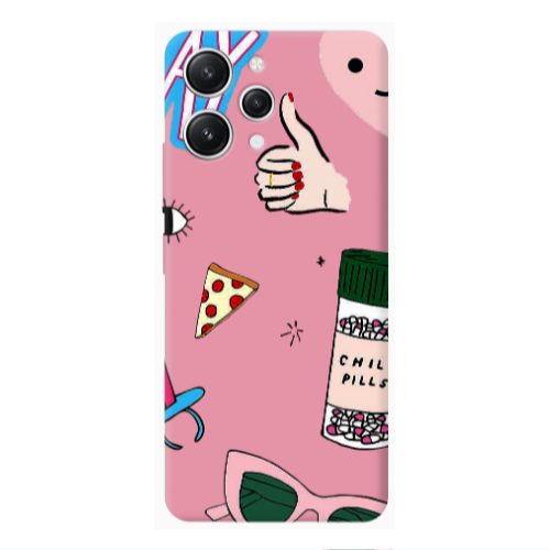 Xiaomi Redmi 12 Chill Pink Colored Silicone TPU Θήκη