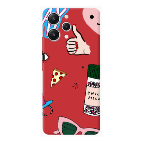 Xiaomi Redmi 12 Chill Red Colored Silicone TPU Θήκη