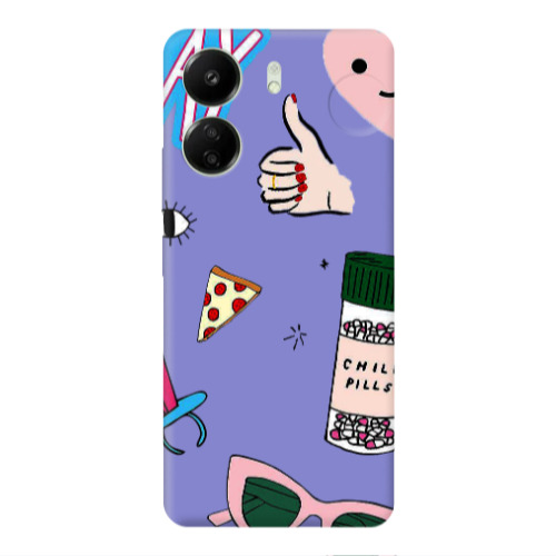 Xiaomi Redmi 13C Chill Purple Colored Silicone TPU Θήκη