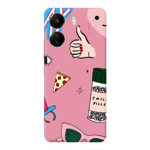 Xiaomi Redmi 13C Chill Pink Colored Silicone TPU Θήκη