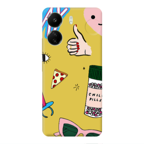 Xiaomi Redmi 13C Chill Yellow Colored Silicone TPU Θήκη