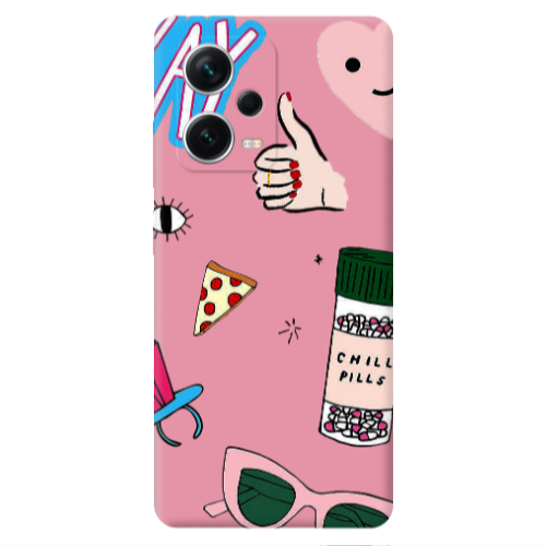 Xiaomi Poco X5 Chill Pink Colored Silicone TPU Θήκη