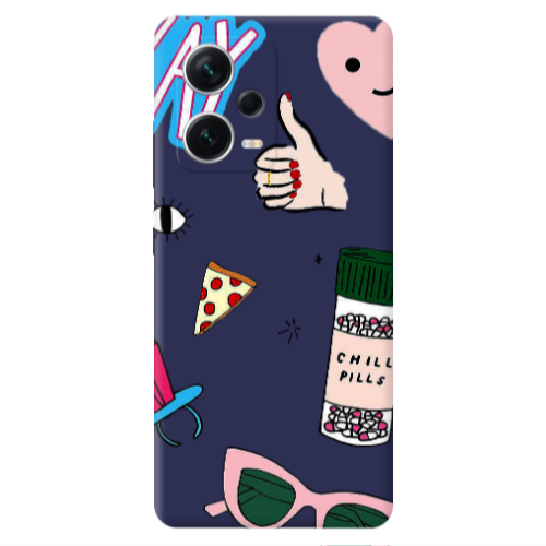 Xiaomi Poco X5 Chill Dark blue Colored Silicone TPU Θήκη