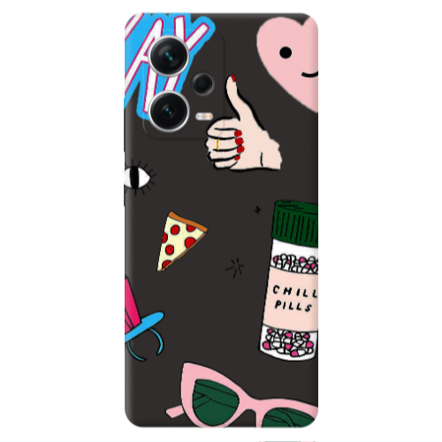 Xiaomi Poco X5 Chill Black Colored Silicone TPU Θήκη
