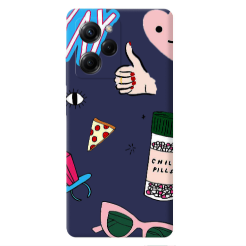 Xiaomi Poco X5 Pro Chill Dark blue Colored Silicone TPU Θήκη