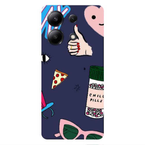 Xiaomi Redmi Note 13 4G Chill Dark blue Colored Silicone TPU Θήκη