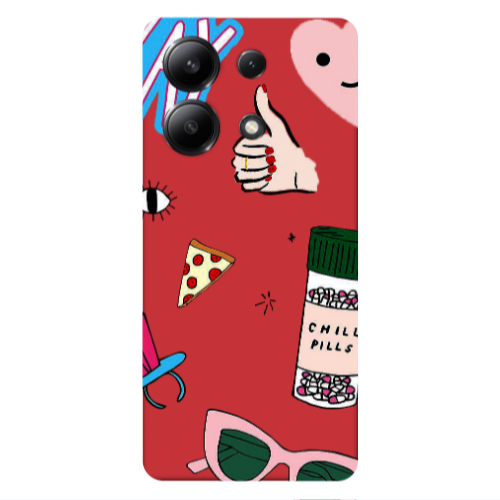 Xiaomi Redmi Note 13 4G Chill Red Colored Silicone TPU Θήκη
