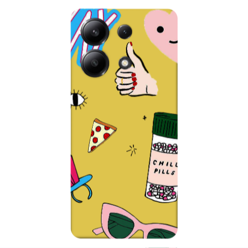 Xiaomi Redmi Note 13 4G Chill Yellow Colored Silicone TPU Θήκη