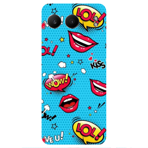 Oneplus Nord 4 Sticker Lol desing Transparent Silicone TPU Θήκη