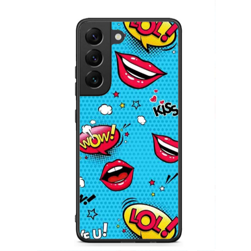 Samsung S22 Sticker Lol desing Black Glossy Θήκη