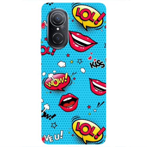 Huawei Nova 9 SE Sticker Lol desing Transparent Silicone TPU Θήκη