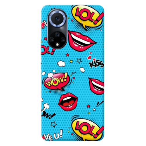 Huawei Nova 9 Sticker Lol desing Transparent Silicone TPU Θήκη