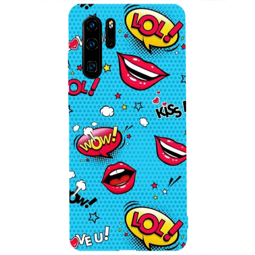 Huawei P30 Pro Sticker Lol desing Transparent Silicone TPU Θήκη