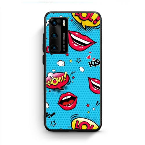 Huawei P40 Sticker Lol desing Black Glossy Θήκη