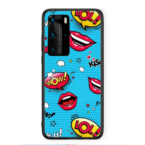 Huawei P40 Pro Sticker Lol desing Black Glossy Θήκη