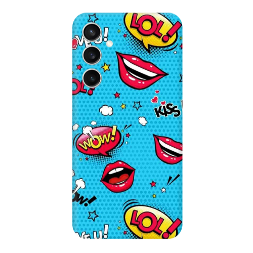 Samsung S23FE Sticker Lol desing Transparent Silicone TPU Θήκη