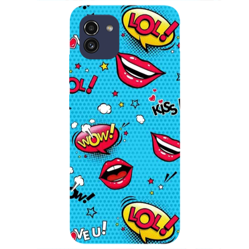 Samsung A03 Sticker Lol desing Transparent Silicone TPU Θήκη