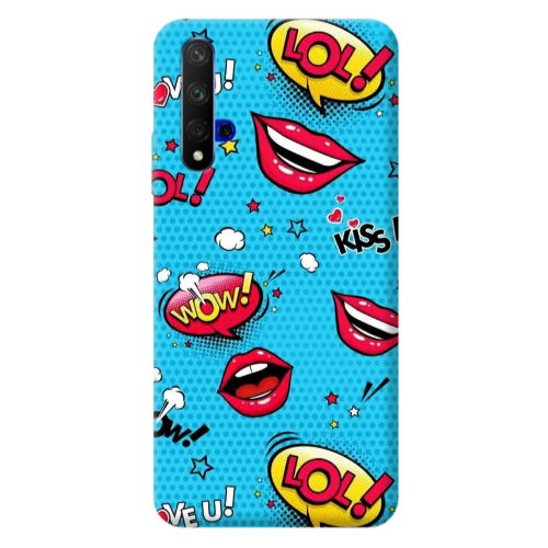 Huawei Nova 5 T Sticker Lol desing Transparent Silicone TPU Θήκη