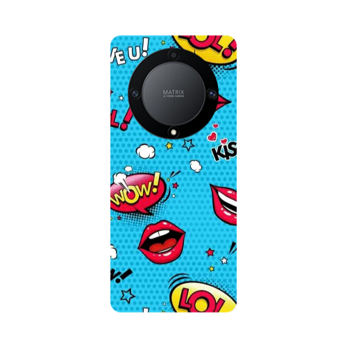 Honor Magic5 Lite 5G Sticker Lol desing Transparent Silicone TPU Θήκη