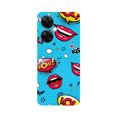 Oneplus Nord CE 3 Lite 5G Sticker Lol desing Transparent Silicone TPU Θήκη