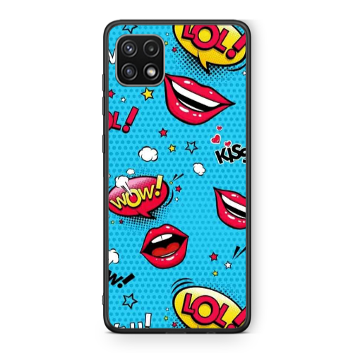 Samsung A22 5G Sticker Lol desing Black Glossy Θήκη