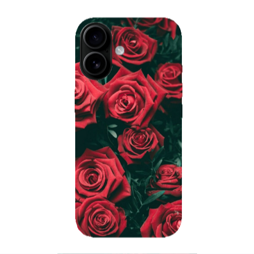 Apple Iphone 16 plus Red Roses Transparent Silicone TPU Θήκη
