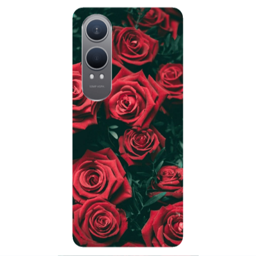 Oneplus Nord Ce 4 lite Red Roses Transparent Silicone TPU Θήκη