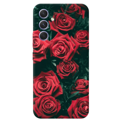 Samsung A36 Red Roses Transparent Silicone TPU Θήκη