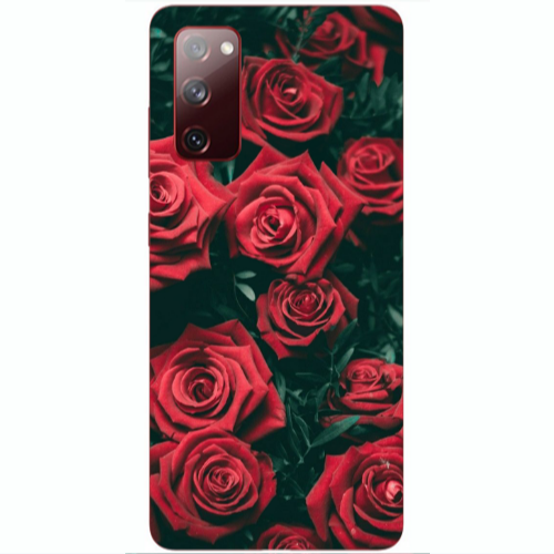 Samsung S20 FE Red Roses Transparent Silicone TPU Θήκη