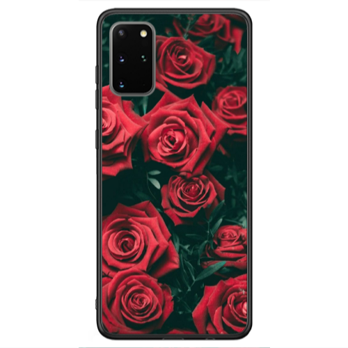 Samsung S20 FE Red Roses Black Glossy Θήκη