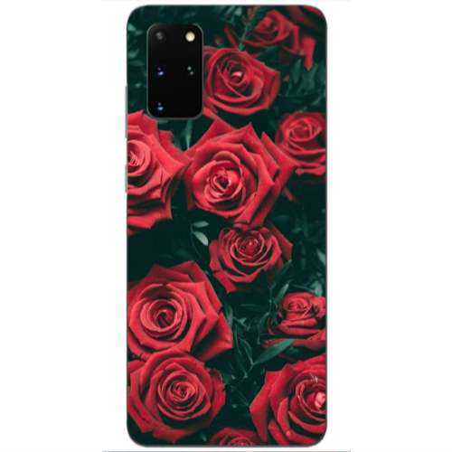 Samsung S20 Plus Red Roses Transparent Silicone TPU Θήκη