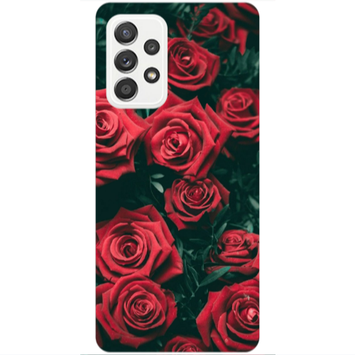Samsung A53 Red Roses Transparent Silicone TPU Θήκη